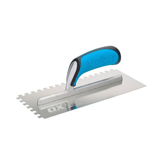 OX Tools 4-3/4" x 11" Stainless Steel Notch Trowel