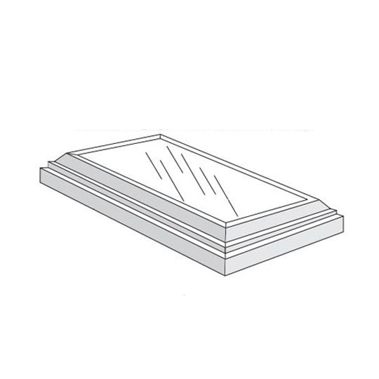Sun-Tek Size 2549 Model iCMG Impact Curb Mount Glass Skylight with Mill Frame