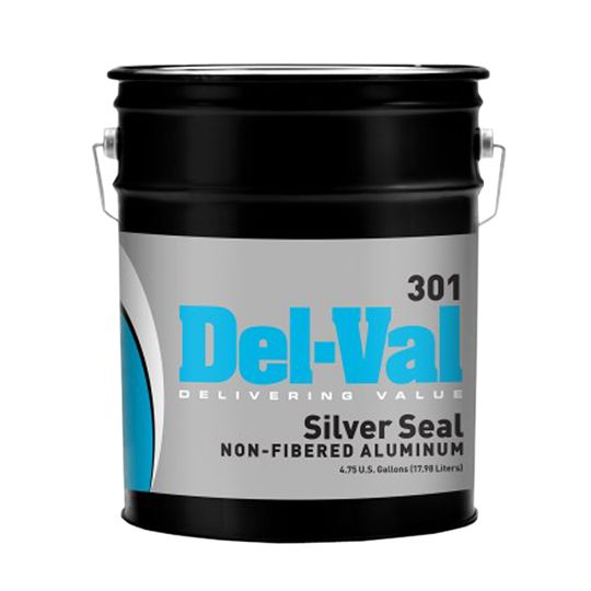 United Asphalt (New Jersey) Del-Val 301 Silver Seal Non-Fibered Aluminum Coating - 5 Gallon Pail