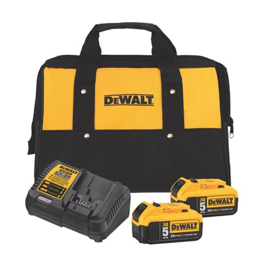 DeWalt 20V Max Battery Charger Kit with 2 Batteries (5 Ah)
