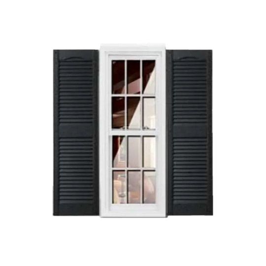 Girardin Moulding Cathedral Top Louver Shutters — GIRCTLV14X63BK