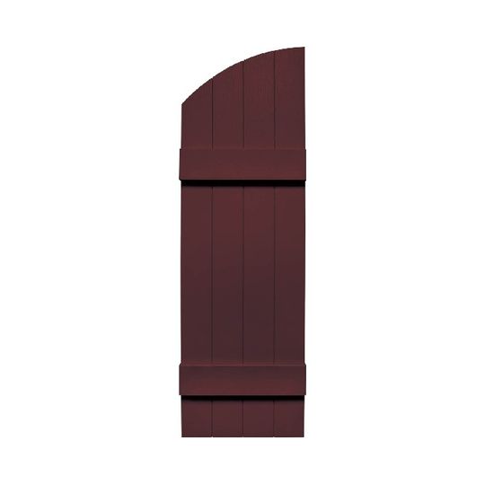 Mid-America Board-N-Batten Standard Four-Board Joined Shutter with Arch Top — MABBNB4BJ1453167