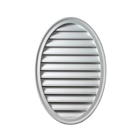 Fypon Molded Millwork 12" x 24" Decorative Vertical Oval Louver