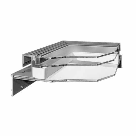 Sun-Tek 22.5" x 46.5" Extreme Weather Impact Curb Mount Clear Glass Skylight with Bronze Frame
