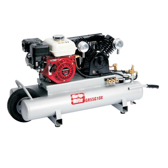 Grip-Rite 10 Gallon Honda Motor 5.5 Hp Gas Wheelbarrow Compressor