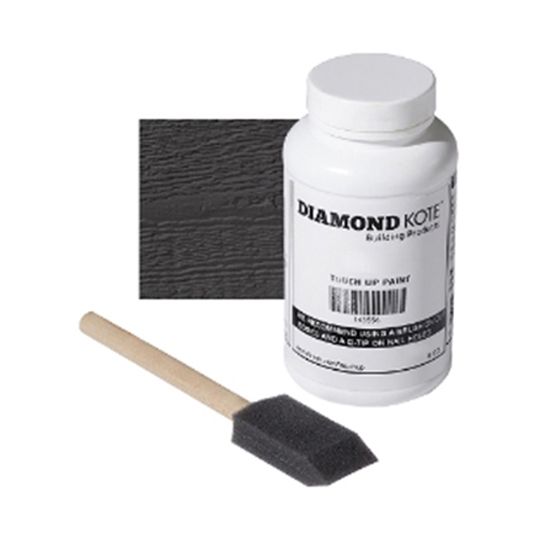 Wausau Supply Diamond Kote Touch-Up Paint with 6 Brushes - 8 Oz. Bottle — WSUDK8DKTGRA