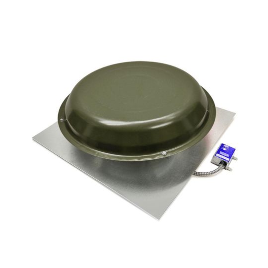 GAF MasterFlow PR2DHT Series Power Attic Ventilators with Thermostat & Humidstat — Ventilation and Drainage — GAFPR2DHTWW