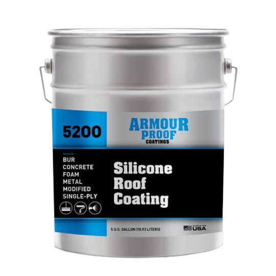 United Asphalt (New Jersey) Armour Proof AP-5200 Silicone Roof Coating - 5 Gallon Pail — Adhesives, Caulks & Sealants — UASSRCW