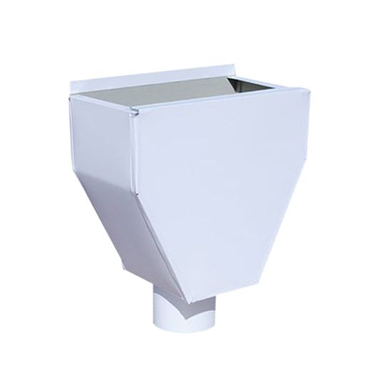 Berger Building Products Plain Painted Aluminum Conductor Head with 5" Square Outlet — BBPCHOHG5
