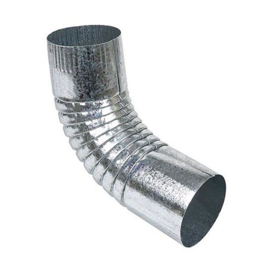 Berger Building Products 26 Gauge x 4" Plain Round Galvalume 75° Elbow