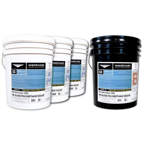 Westcoat SC-65G Water-Based Polyurethane - Clear Gloss 20 gal 3:1 Formula
