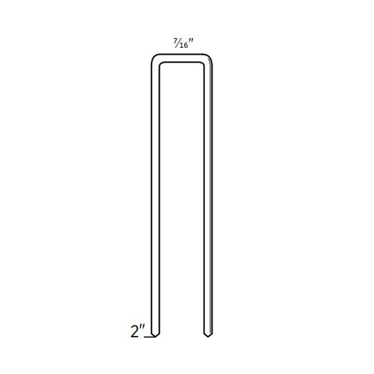 Senco 16 Gauge 7/16" x 2" Stainless Crown Heavy Wire Staples