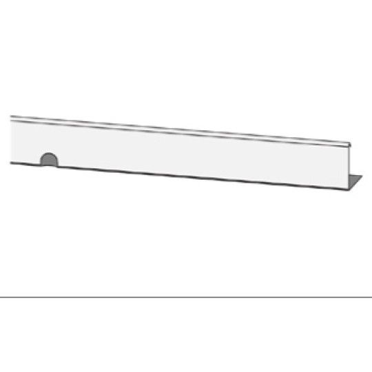 TRI-BUILT Painted Galvanized Tile Flat Riser Tile Closure — Tile Roofing — TRISESTF15WH