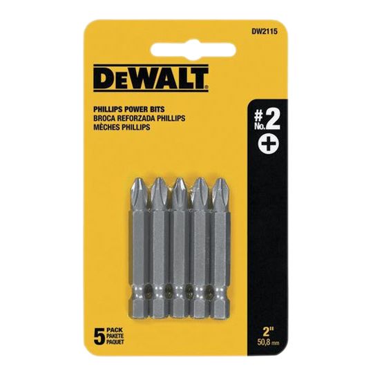 DeWalt #2 x 2" Phillips Bit Tips - Pack of 5