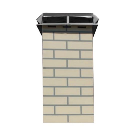Airjet Venting Systems 17" x 17" x 48" All Fuel Decorative Simulated Brick Chimney Housing Kit