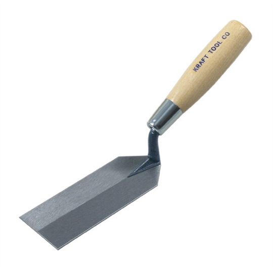 Kraft Tool 6" x 2" Margin Trowel with Wood Handle