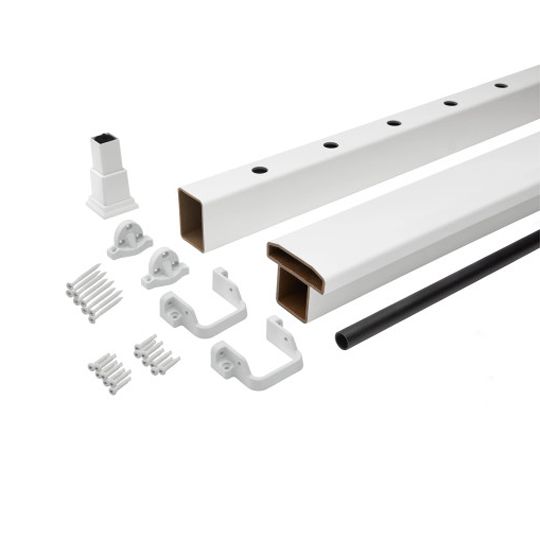 Trex Select Stair T-Rail Kit with Round Aluminum Balusters — TRXSTR642HRSBK