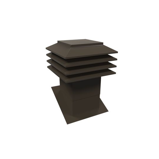 Ventilation Maximum Sloped Roof Vent with 4 Deflectors — Ventilation and Drainage — VMA301BRN