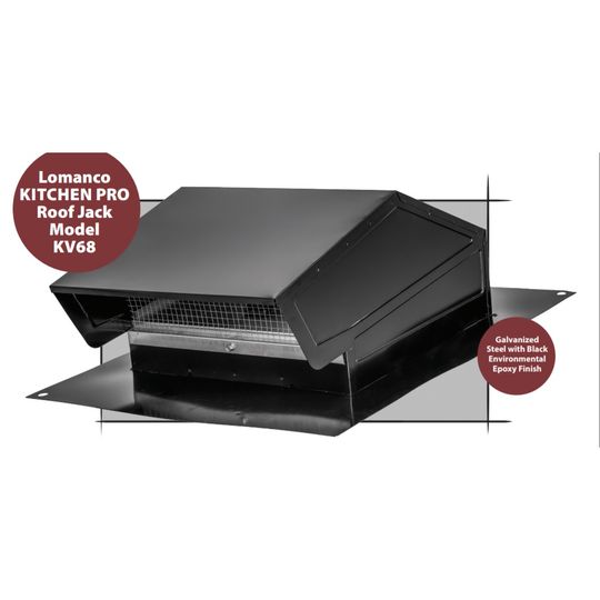 Lomanco Galvanized Kitchen Pro Roof Jack