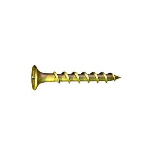 Grabber Construction Products #6 x 1-5/8" Bugle Head Coarse Thread Phillips Yellow Zinc Screws - Carton of 5,000