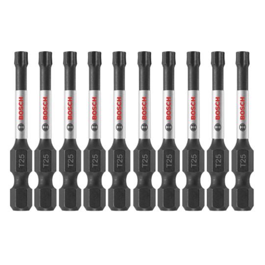Bosch 2" Impact Tough Torx #25 Power Bits - Package of 10