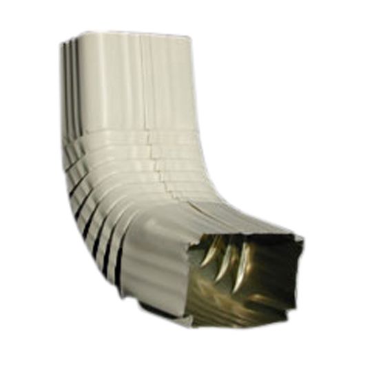 Berger Building Products .019" x 3" x 4" Square Corrugated B-Style Painted Aluminum 75° Elbow — BBP4BE80W