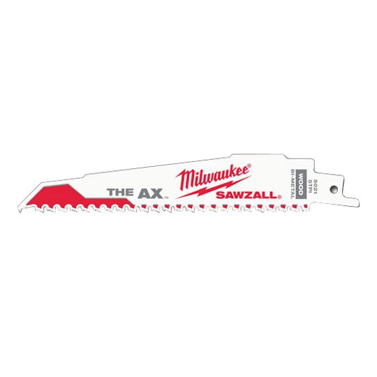 Milwaukee 6" 5 Tpi Sawzall Demolition Blades - Package of 5