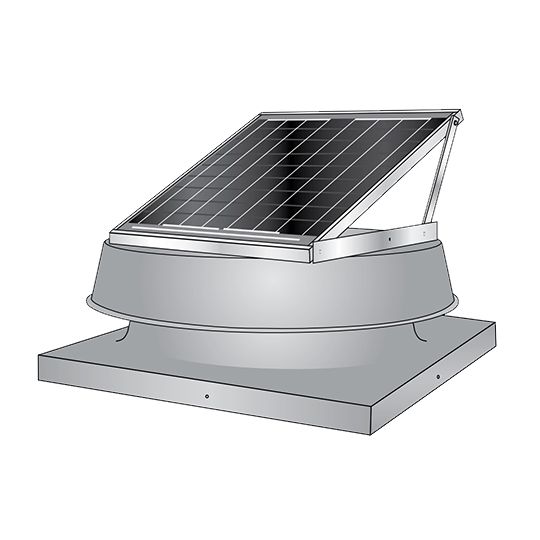 Kennedy Skylights 48 Watt Curb Mount Solar Attic Fan