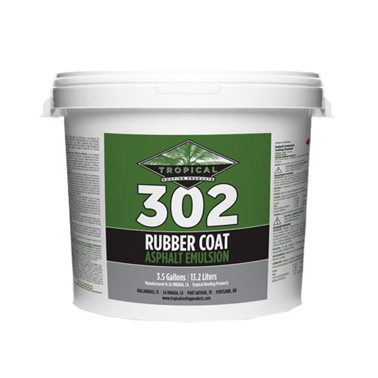 Tropical Roofing Products 302 Rubber Coat Asphalt Emulsion - 3.5 Gallon Pail