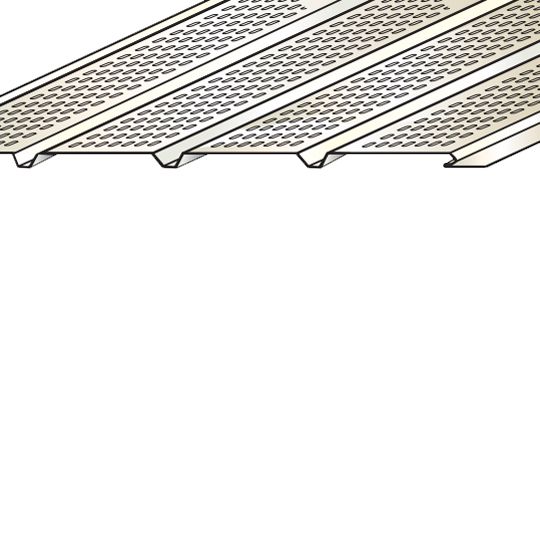 Quality Aluminum Products Quad Four Lanced V Panel Aluminum Vented Soffit
