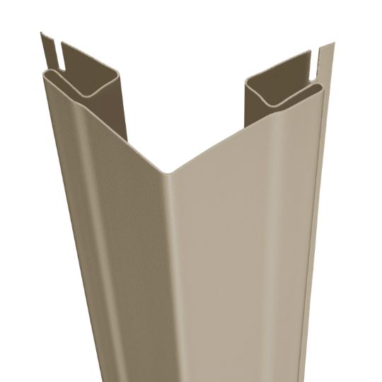 CertainTeed Siding 3/4" x 12' Outside Cornerpost with 3-1/3" Face - Woodgrain Finish — CEROSCP34WG12NC