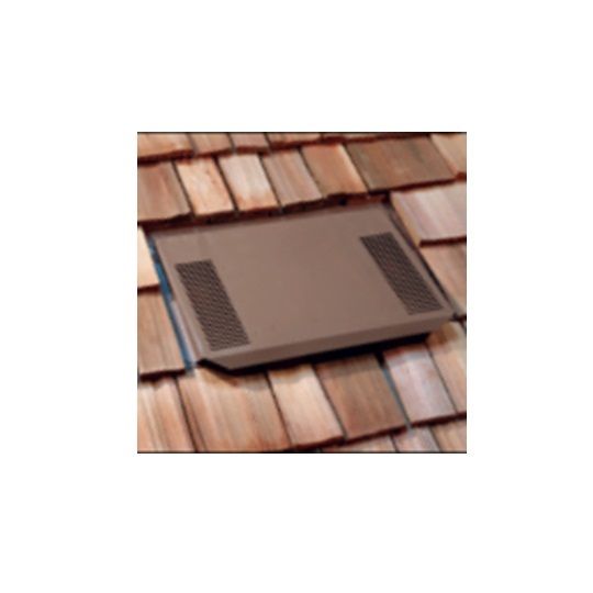 Owens Corning VentSure Galvanized Low Profile Slant Back Roof Vent with Exterior Louver - Standard Flange — Ventilation and Drainage — OCFVSSBVLPSFBR