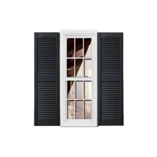 Girardin Moulding Cathedral Top Louver Shutters — GIRCTLV14X49BK