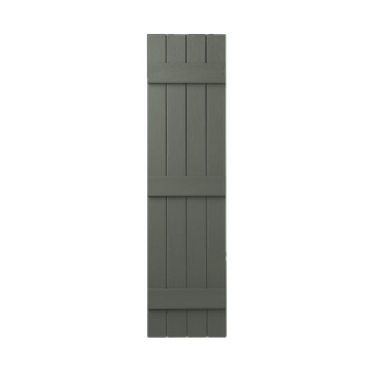 Mastic 15" x 51" Board & Batten Standard 4-Board Shutters - Closed Style — ACOVIN4C155193