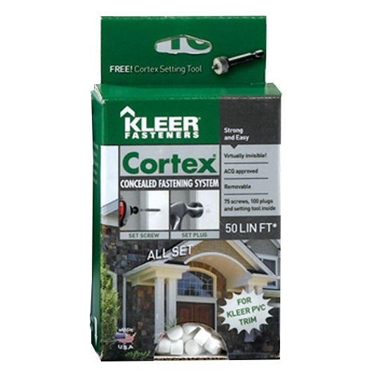 Kleer Smooth Cortex Fasteners - 50 Lin. Ft. Box