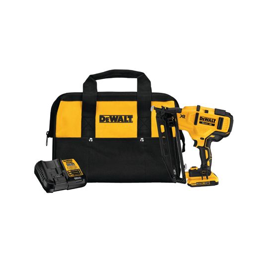 DeWalt 20V Max Cordless Xr 16 Gauge Angled Finish Nailer Kit