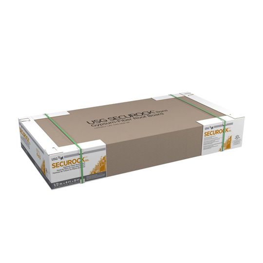USG 1/2" x 4' x 8' Securock Gypsum-Fiber Roof Board