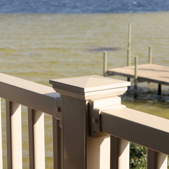 Color Guard Railing Systems 36" x 10' Savannah Straight Vinyl Rail — COGT3610SRK2H
