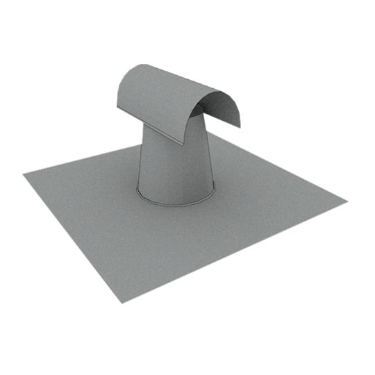Able Sheet Metal 7" Galvanized Roof Jack T-Top with End Caps & Fha Base