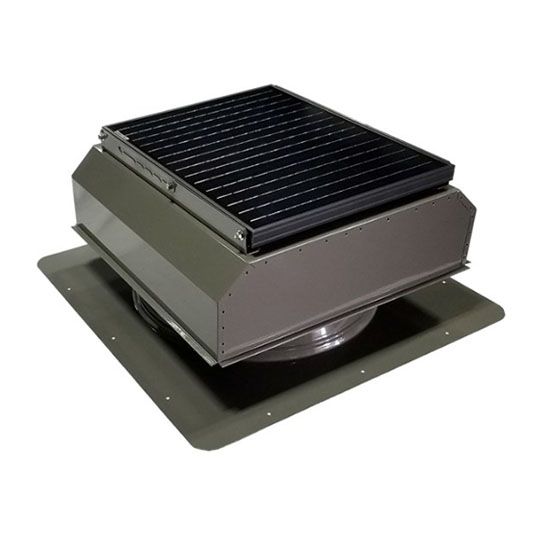 Attic Breeze AB-3523A 35 Watt Sfa Model (Gen Iii) Self-Flashing Attic Fan with Attached Solar Panel — ABZAB3523AWH