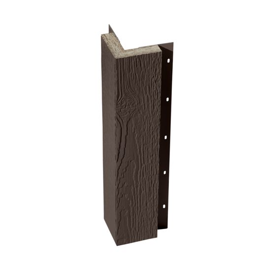 Wausau Supply 5/4" x 4" x 10' Diamond Kote Woodgrain Outside Corner Panel with Nail Fin — WSULPDK4OCNF10UM