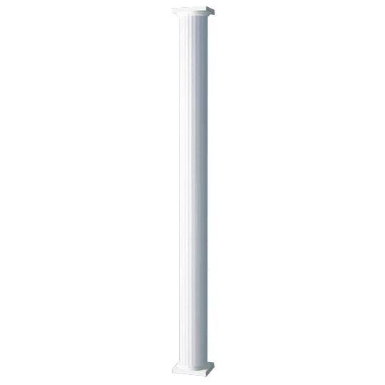 AFCO Industries 6" x 8' Round Column with Capital & Base — AFIRCWH0608CB