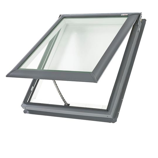 Velux Manual "Fresh Air" Deck-Mounted Skylight with Aluminum Cladding & Laminated Low-E3 Glass — VELVSM040004