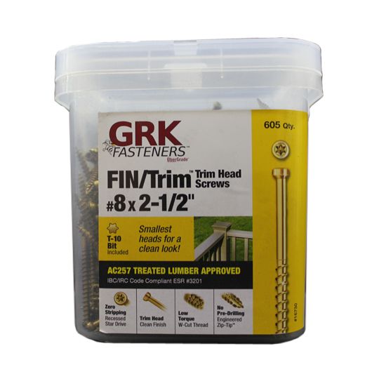 GRK Fasteners Fin/Trim Head Screw 8 X 2-1/2" MP2