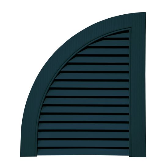Mid-America Open Louver Quarter Round Arch Top for Standard Louver Shutters — MABATL14MBL