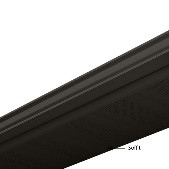 Edco Products 16" x 12' Aluma-Kore Center Vent Quad Soffit - Entex Finish — EPIQC1612STB