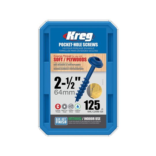 Kreg Tools #8 x 2-1/2" Coarse Washer Head Screws - Pack of 125