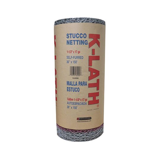 Tree Island Steel 17-Gauge K-Lath Self-Furred Woven Wire Lath, Stucco Netting