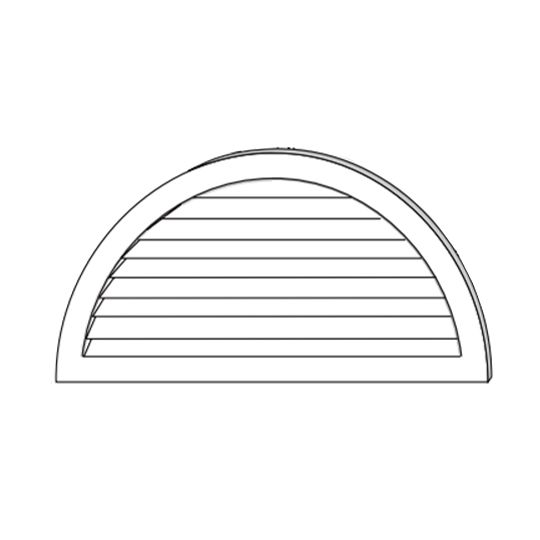 Mastic 22" Half Round Gable Vent — ACOHRDGV22