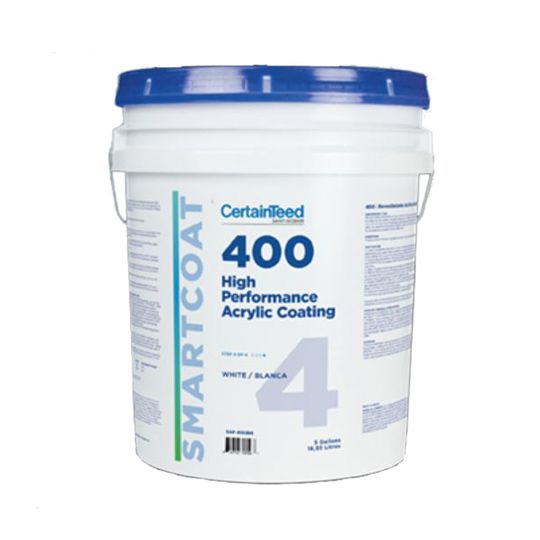 CertainTeed Roofing Smartcoat 400 High Performance Acrylic Coating - 5 Gallon Pail
